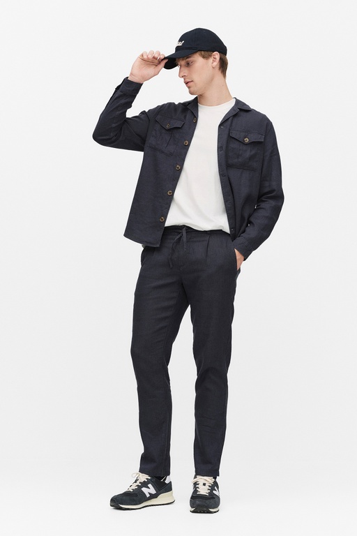 Noah linen trousers COLLEGIATE BLUE