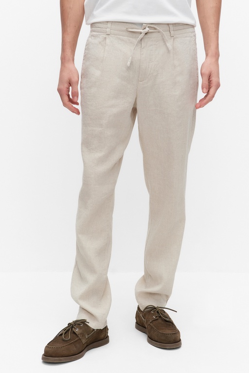 Noah linen trousers LIGHT BEIGE