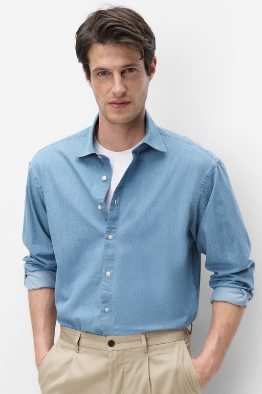 Shift w denim shirt Shift w denim shirt BLUE