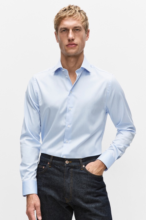 Leon premium twill shirt LIGHT BLUE