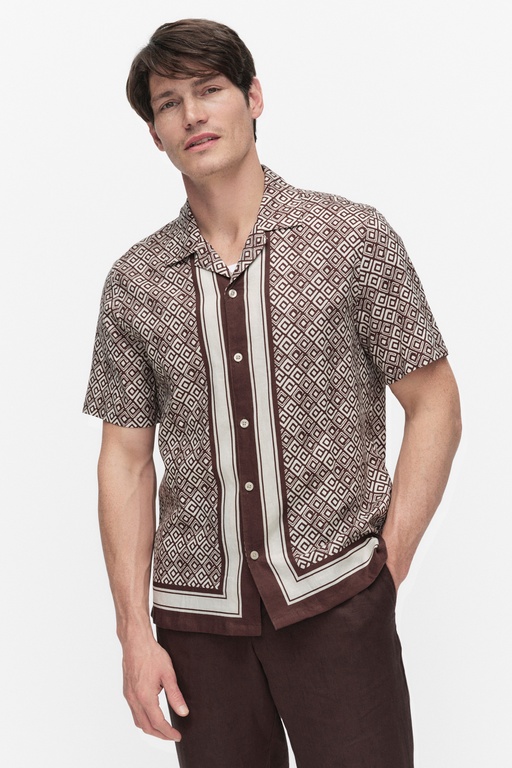 Marius print shirt Marius print shirt BROWN PRINT