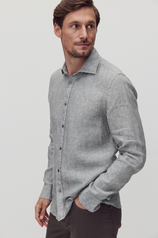 Dante linen shirt Dante linen shirt GREY MELANGE