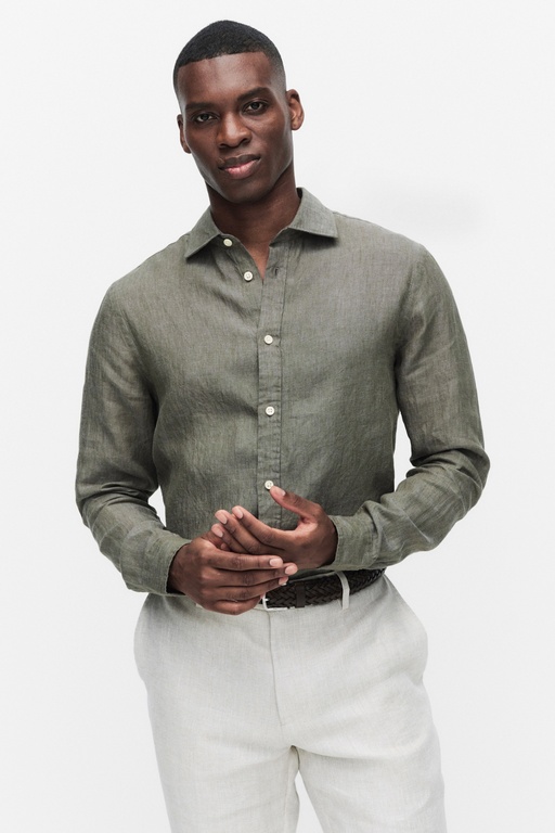 Dante linen shirt DARK OLIVE