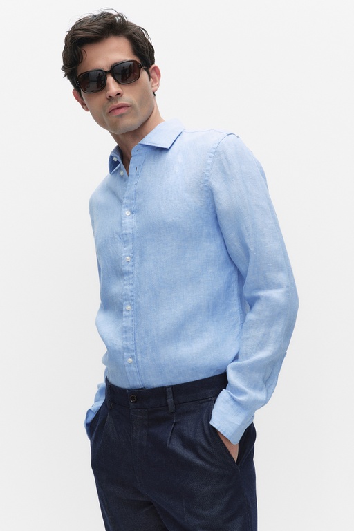 Dante linen shirt LIGHT BLUE