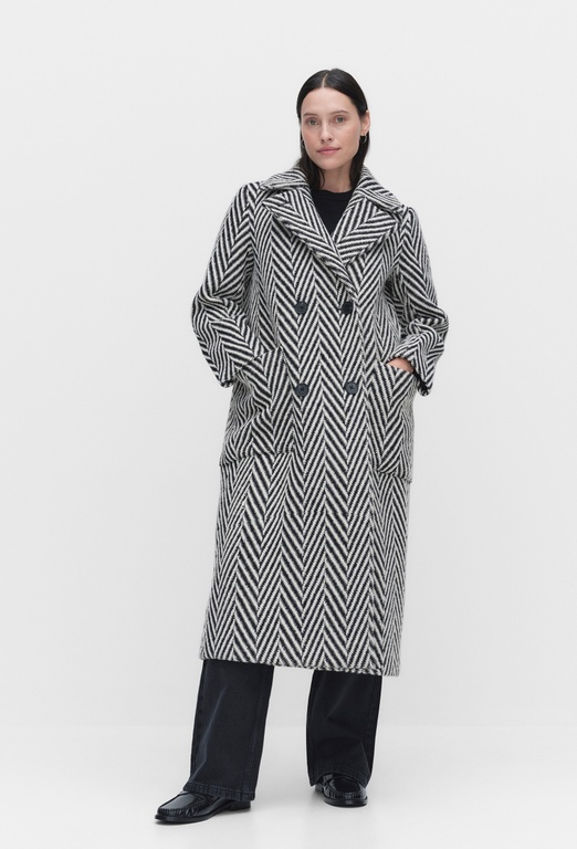 Truiw coat Black White