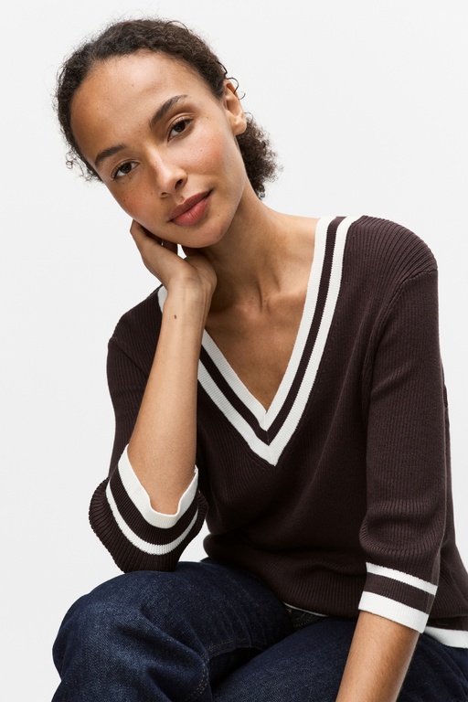 Leenahiw v-neck Leenahiw v-neck BROWN VANILLA