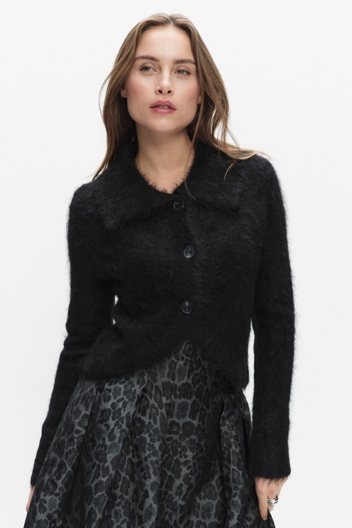 Telloiw cardigan BLACK