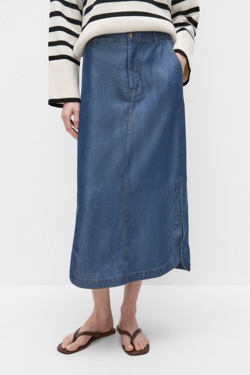 Eloiseiw skirt DARK BLUE DENIM