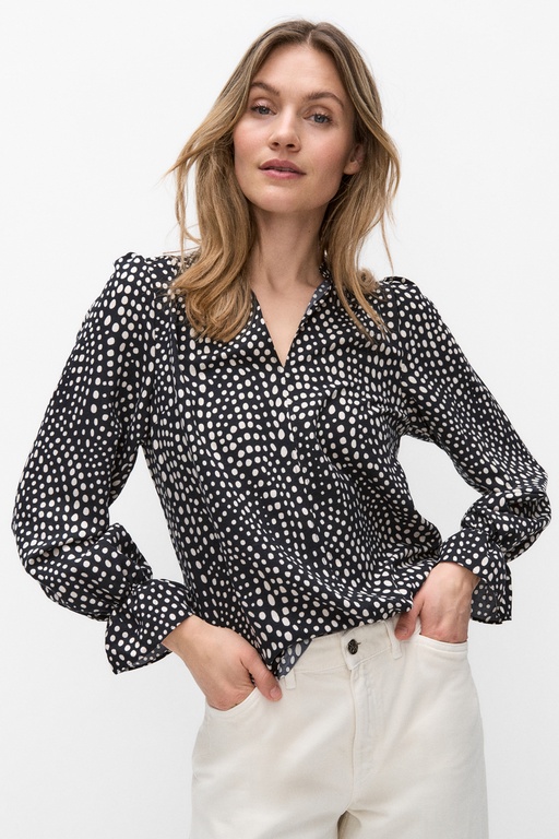 Libertyiw blouse BLACK FADED DOT