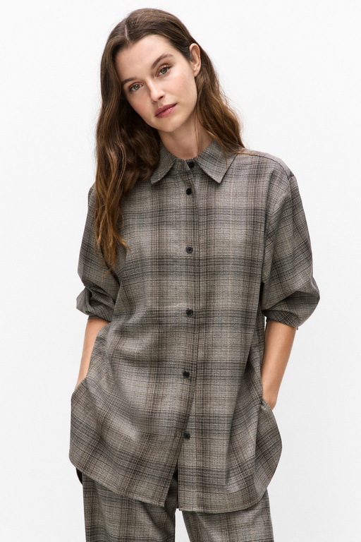 Checkieiw shirt jkt Checkieiw shirt jkt BROWN CHECK