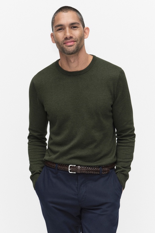 Menton knitted sweater DARK GREEN MEL