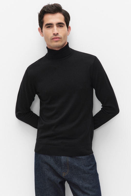 Ossian merino rollneck BLACK