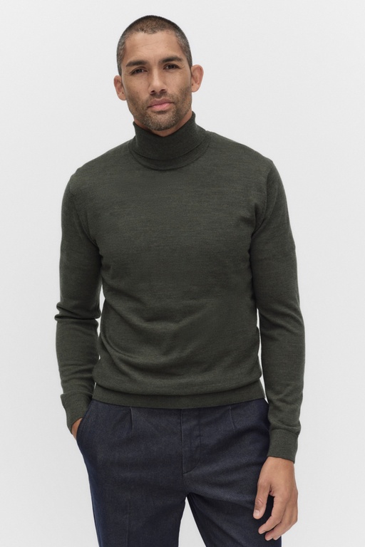 Ossian merino rollneck DARK GREEN MEL