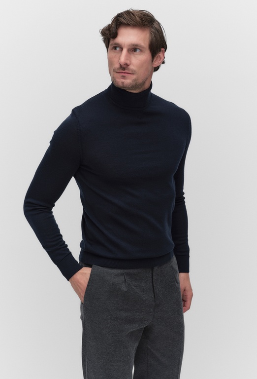 Ossian merino rollneck DARK NAVY