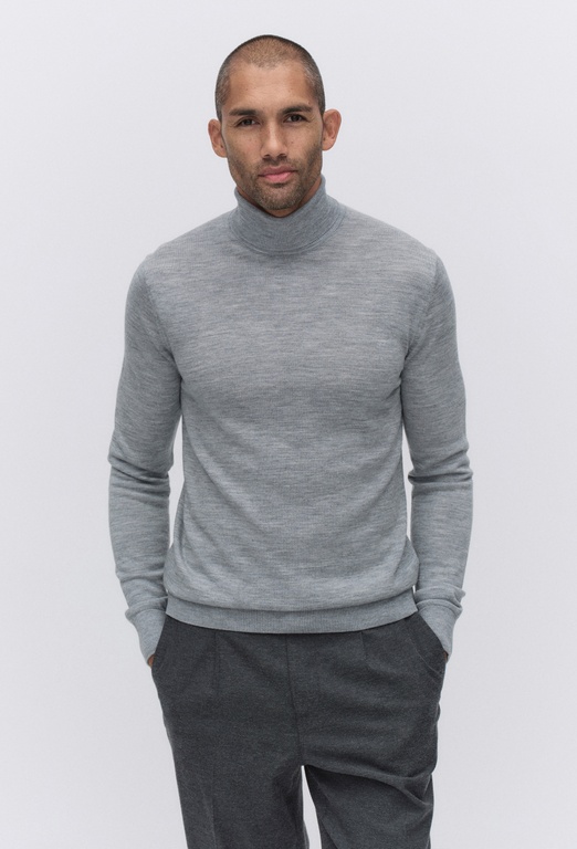 Ossian merino rollneck GREY MELANGE