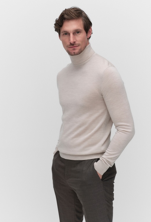 Ossian merino rollneck LT BEIGE MEL