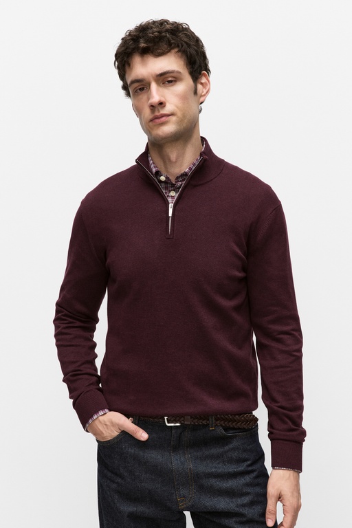 Menton half zip DARK WINERED