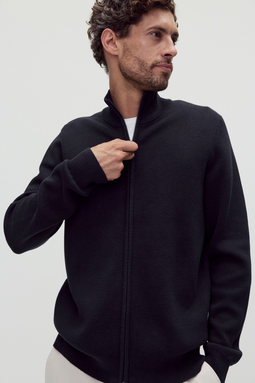 Roman zip cardigan Roman zip cardigan NAVY