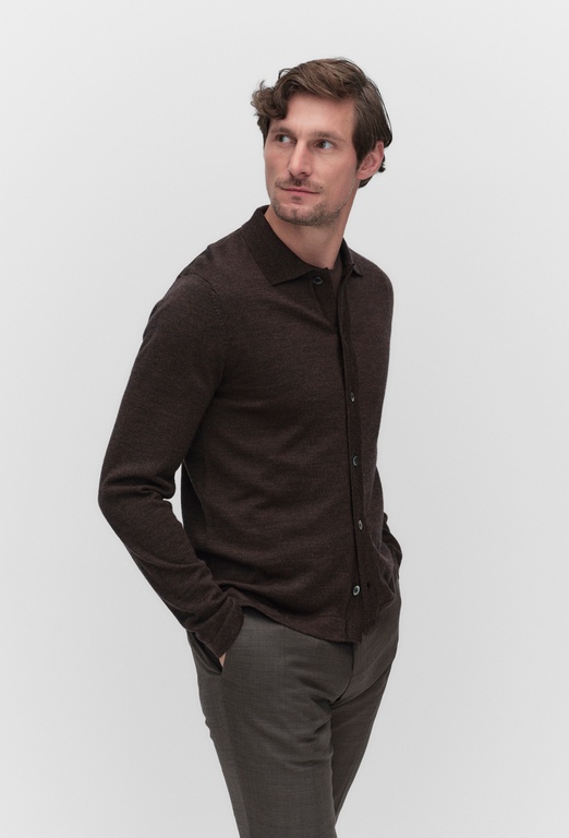 Roy knitted cardigan Roy knitted cardigan DK BROWN