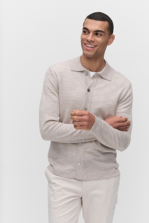 Roy knitted cardigan Roy knitted cardigan LT BEIGE MEL