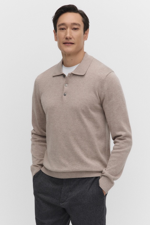 Menton polo shirt GREIGE