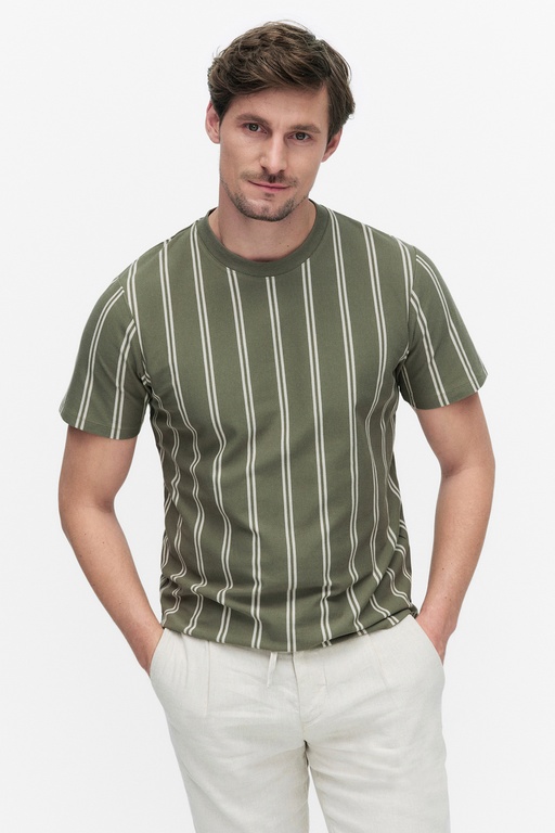 Adam tee GREEN STRIPE