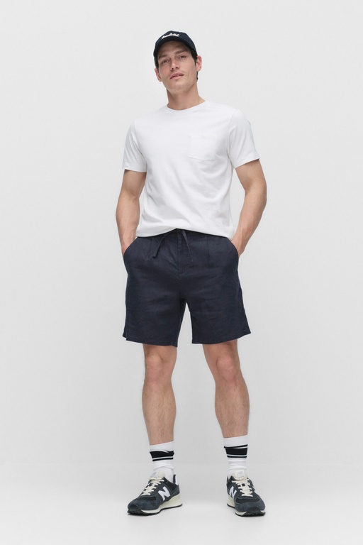 Noah linen shorts COLLEGIATE BLUE