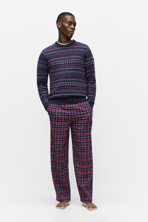 Santino pyjama trouser BLUE RED CHECK
