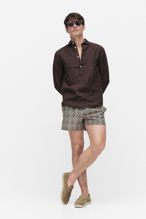 Rocco swim shorts BROWN PRINT