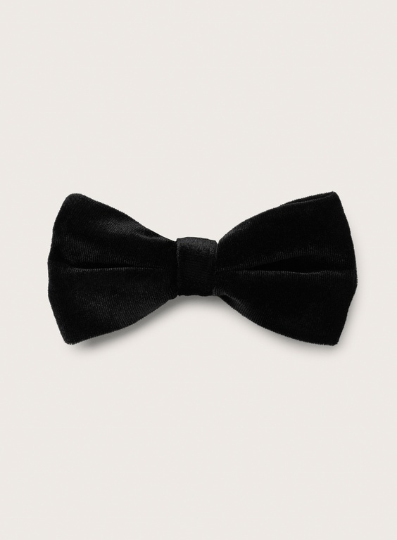 Matt velvet bow tie BLACK