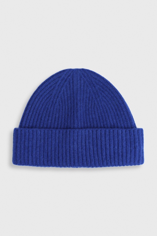 Terry wool beanie MID BLUE