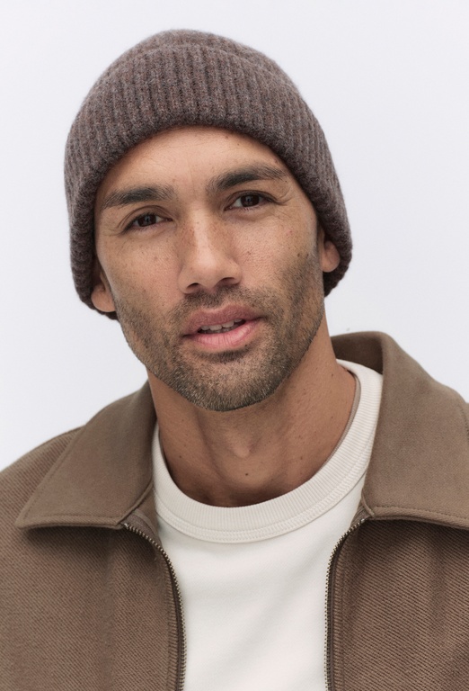 Terry wool beanie TAUPE MELANGE