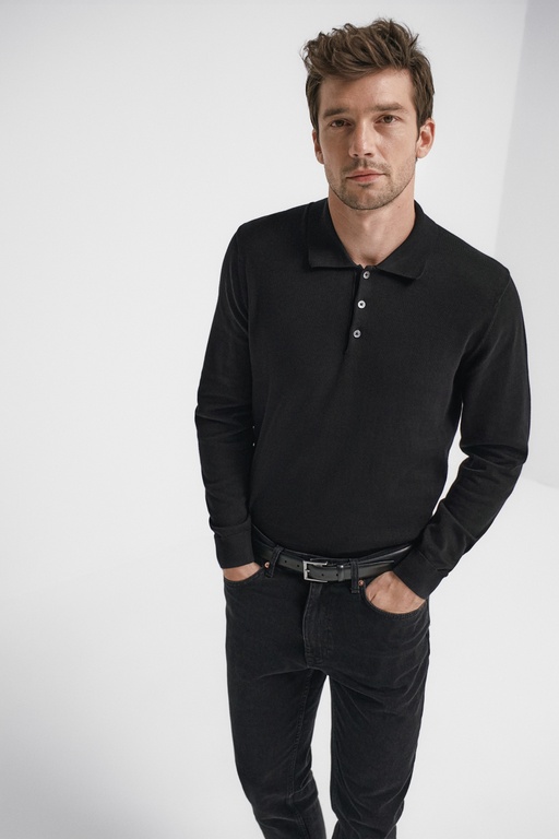 Menton polo shirt Menton polo shirt BLACK