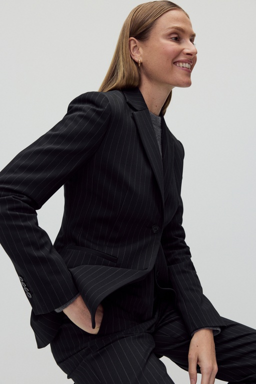 Desi blazer BLACK PINSTRIPE