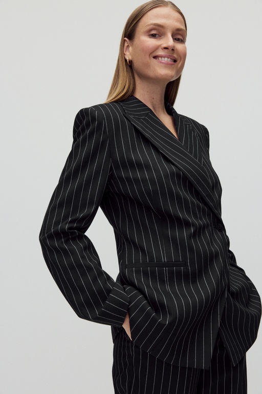 Arianna blazer BLACK PINSTRIPE