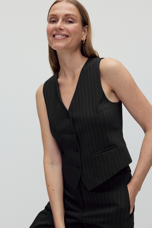 Desi waistcoat Desi waistcoat BLACK PINSTRIPE