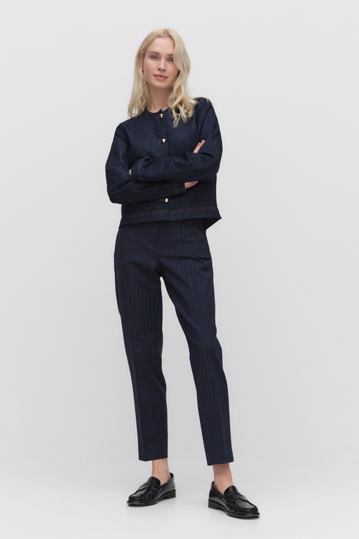 Desi trousers NAVY PINSTRIPE