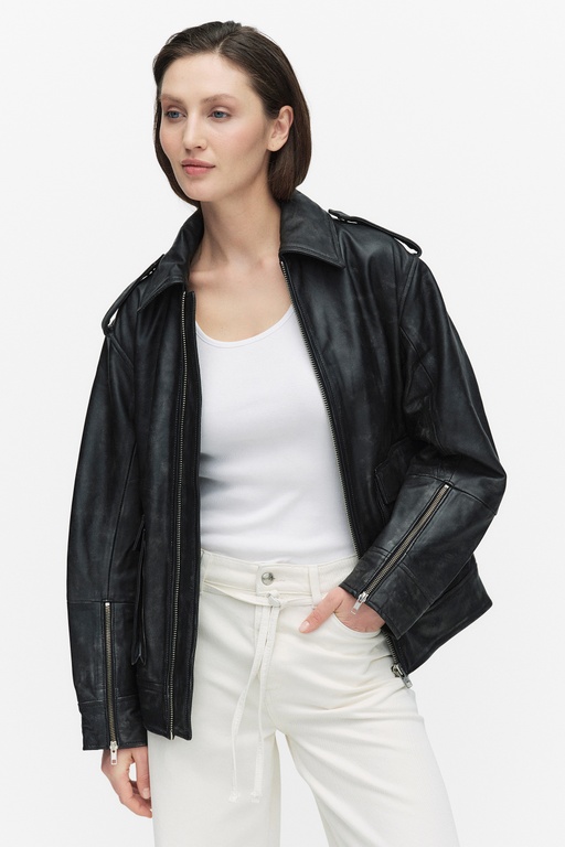 Auras leather jacket Auras leather jacket BLACK
