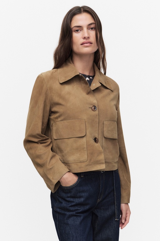 Noomi suede jacket SILVER MINK