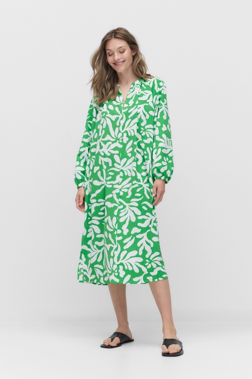 Thora dress GREEN PRINT