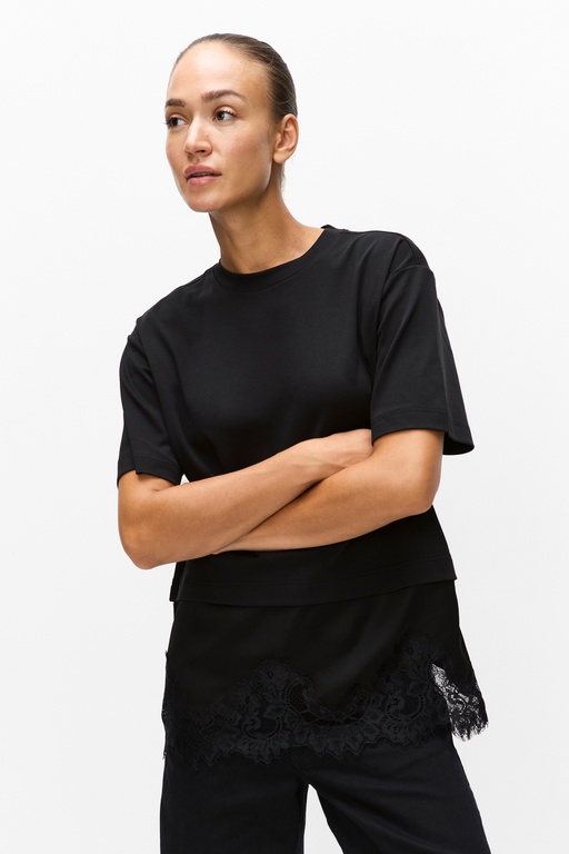 Vaccara lace tee Vaccara lace tee BLACK