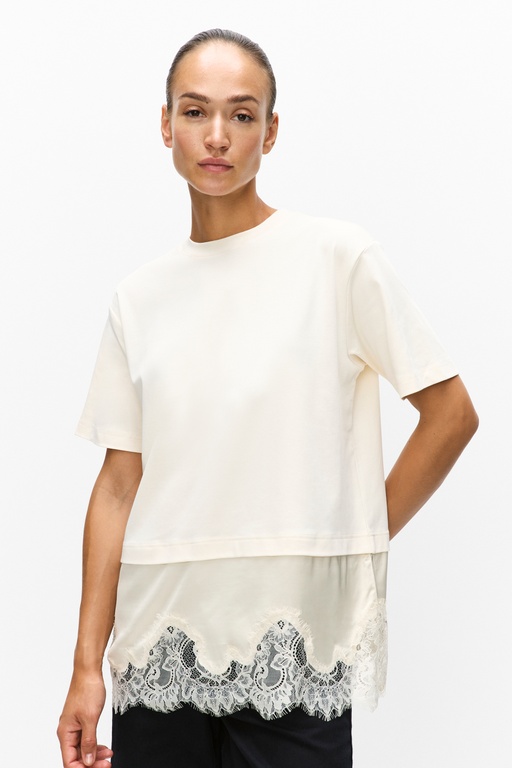 Vaccara lace tee Vaccara lace tee EGRET