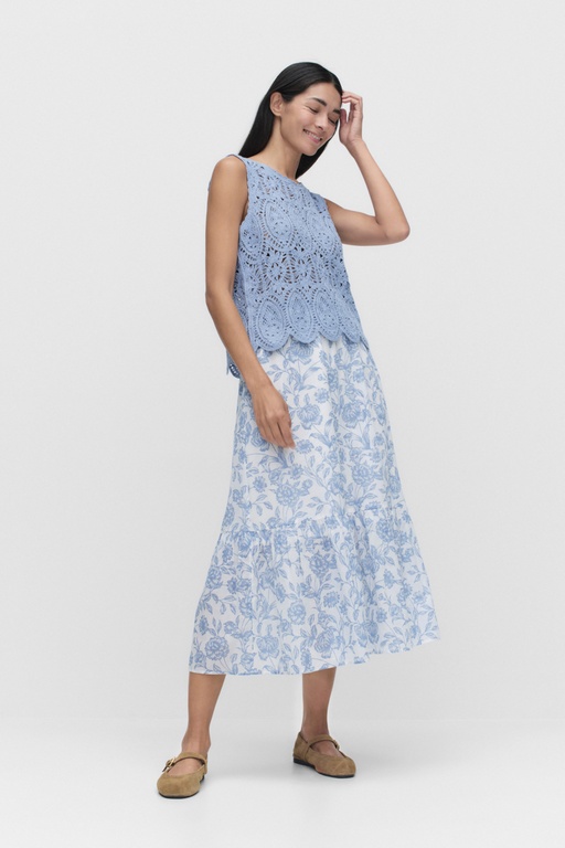 Belle skirt LT BLUE FLOWER