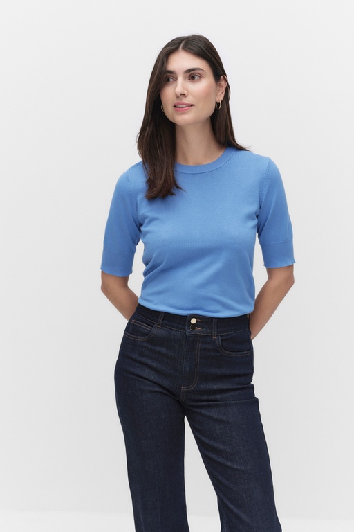 Alicia knitted tee BLUE