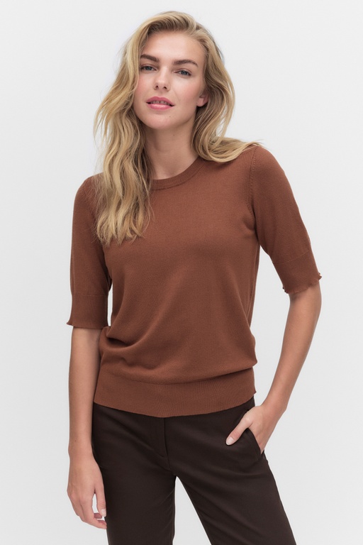 Alicia knitted tee Alicia knitted tee BROWN