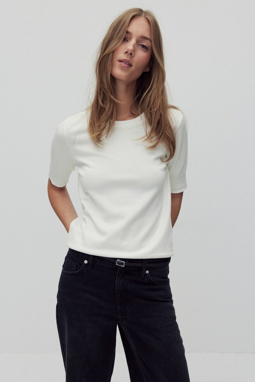 Alicia knitted tee Alicia knitted tee SNOW WHITE