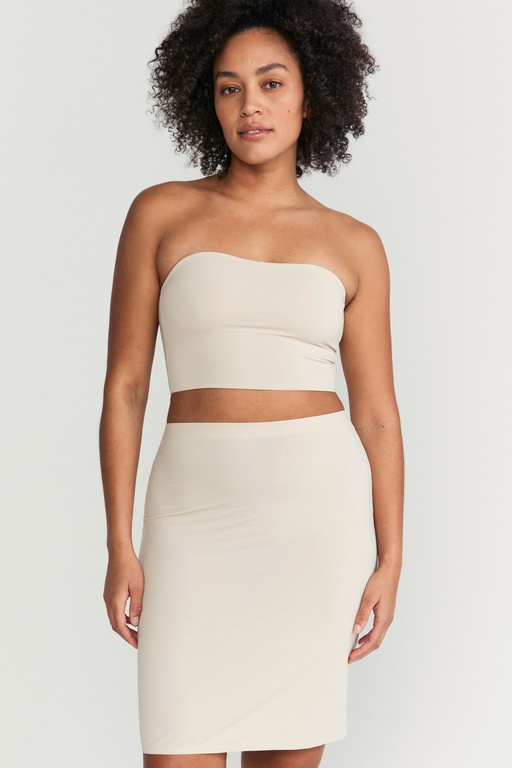 Emma slip skirt BEIGE