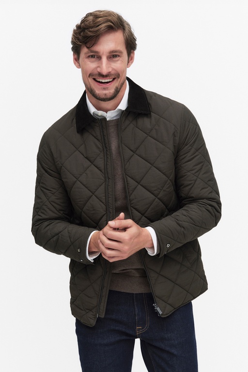 Archie quilted jacket DARK GREEN