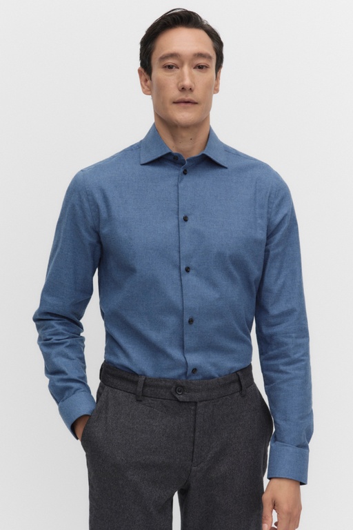 James flannel shirt BLUE MELANGE