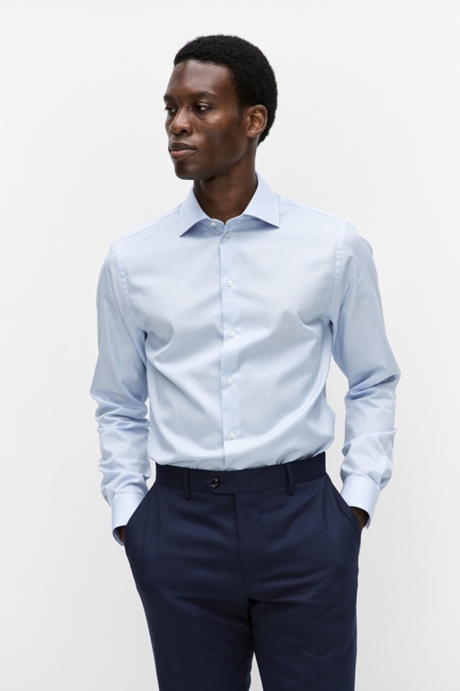 Leon stripe shirt Leon stripe shirt LT BLUE STRIPE